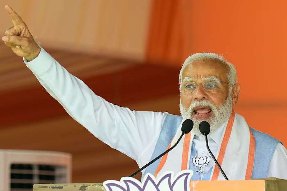 PM Modirally in Bihar on the day of first phase of polling