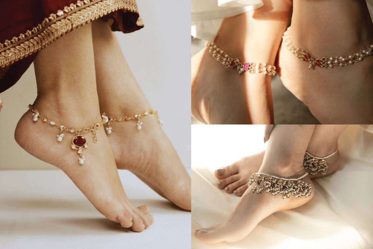 Pearl Motif Payal Design