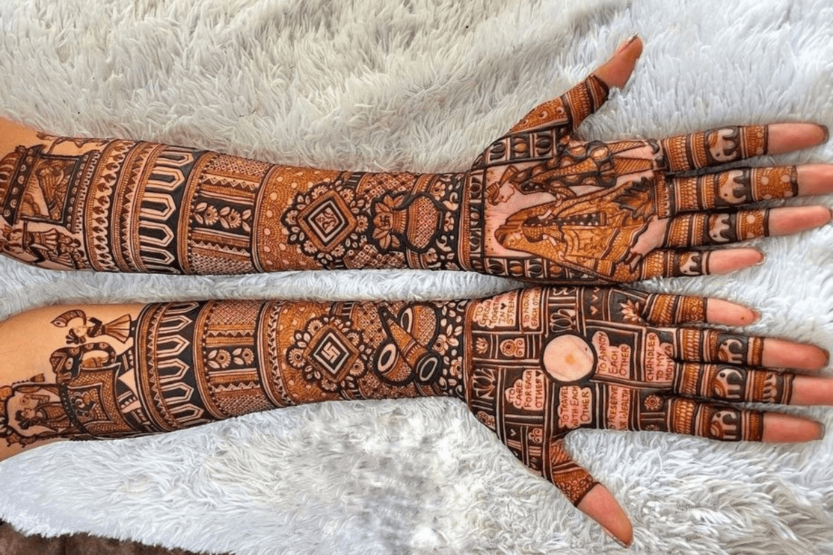 Personalized Full Hand  Bridal Mehndi Design