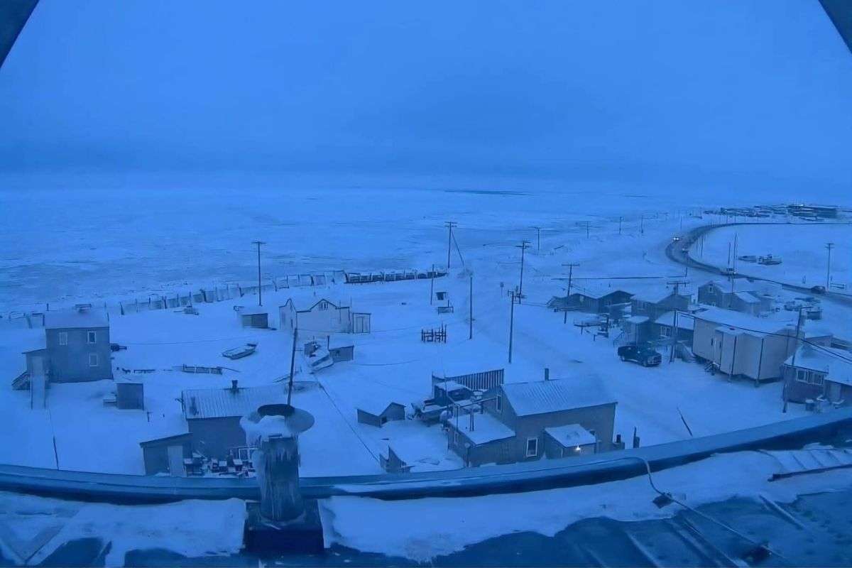 Polar night in Utqiagvik, Alaska