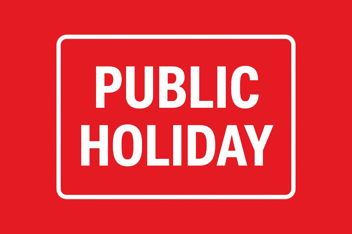 Public Holiday 24 November