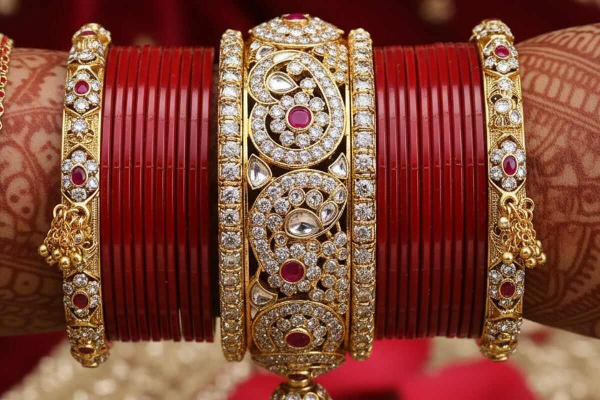 Bridal Red Bangles Design