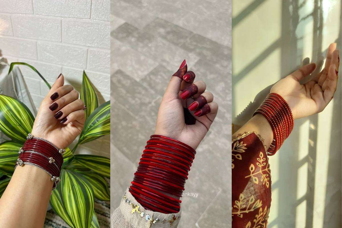 Daily Wear Red Bangles Set for Women