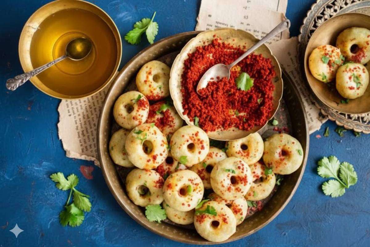 Instant Gujarati Breakfast Khichu Recipe: मॉर्निंग ब्रेक्फास्ट में बनाएं इंस्टेंट गुजराती डिश नोट करें खीचू रेसिपी 1 Rice Flour Khichu Recipe Min