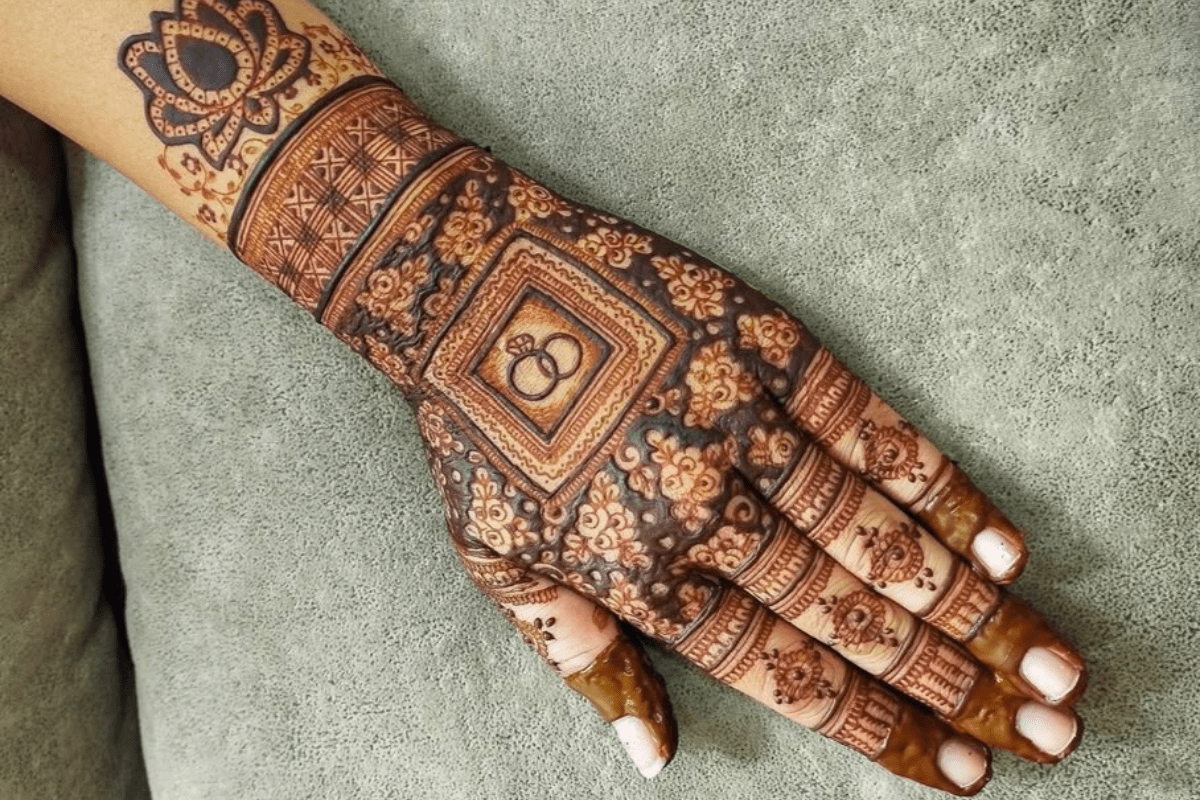 Ring Mehndi Design For Engagement