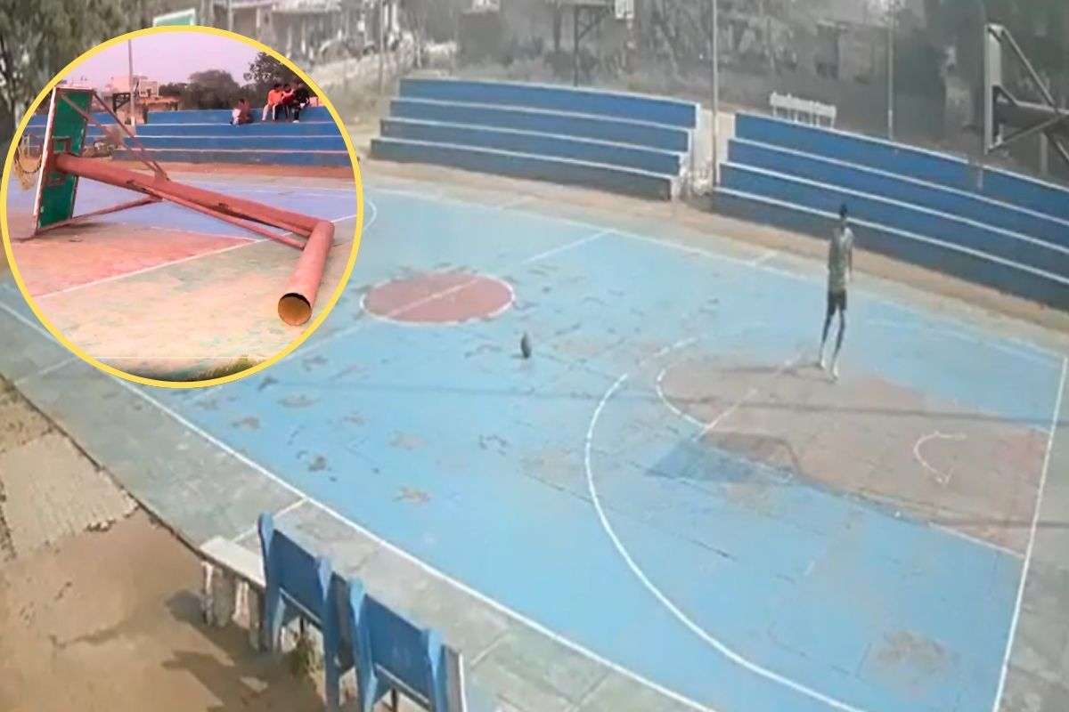 Rohtak Basketball Pole Fell