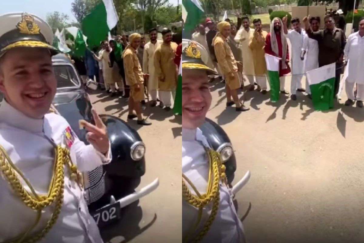 Russian Man Chants Jai Shree Ram In Pakistan viral video