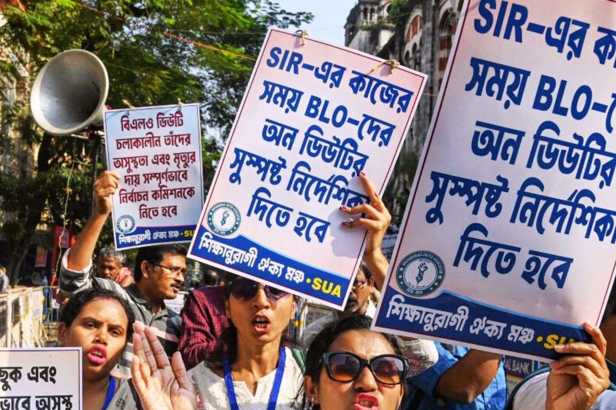 SIR Risk To Life West Bengal BLO protest