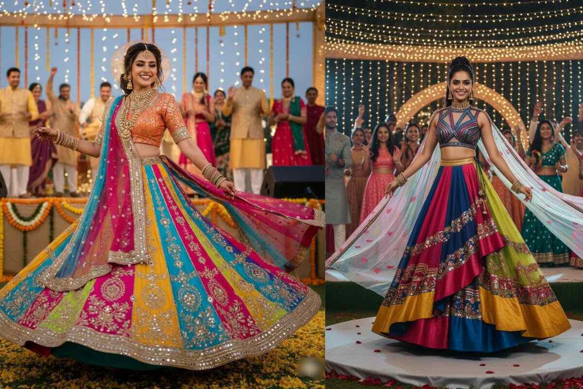 Sangeet Outfits Ideas: ब्राइड हो या गेस्ट, यहां देखें संगीत नाइट पर छा जाने वाले बेस्ट आउटफिट आइडियाज 2 Latest Lehenga Design For Sangeet