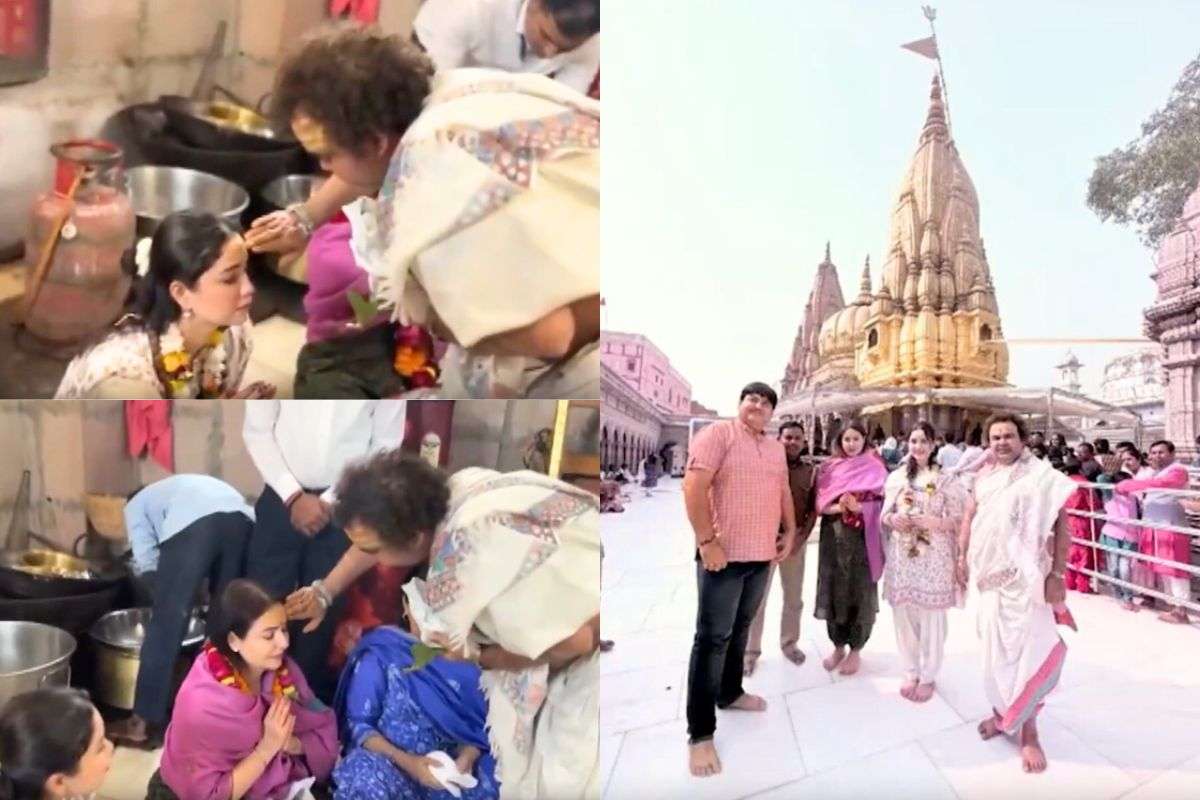 Sara And Anjali Tendulkar At Kashi Vishwanath Temple