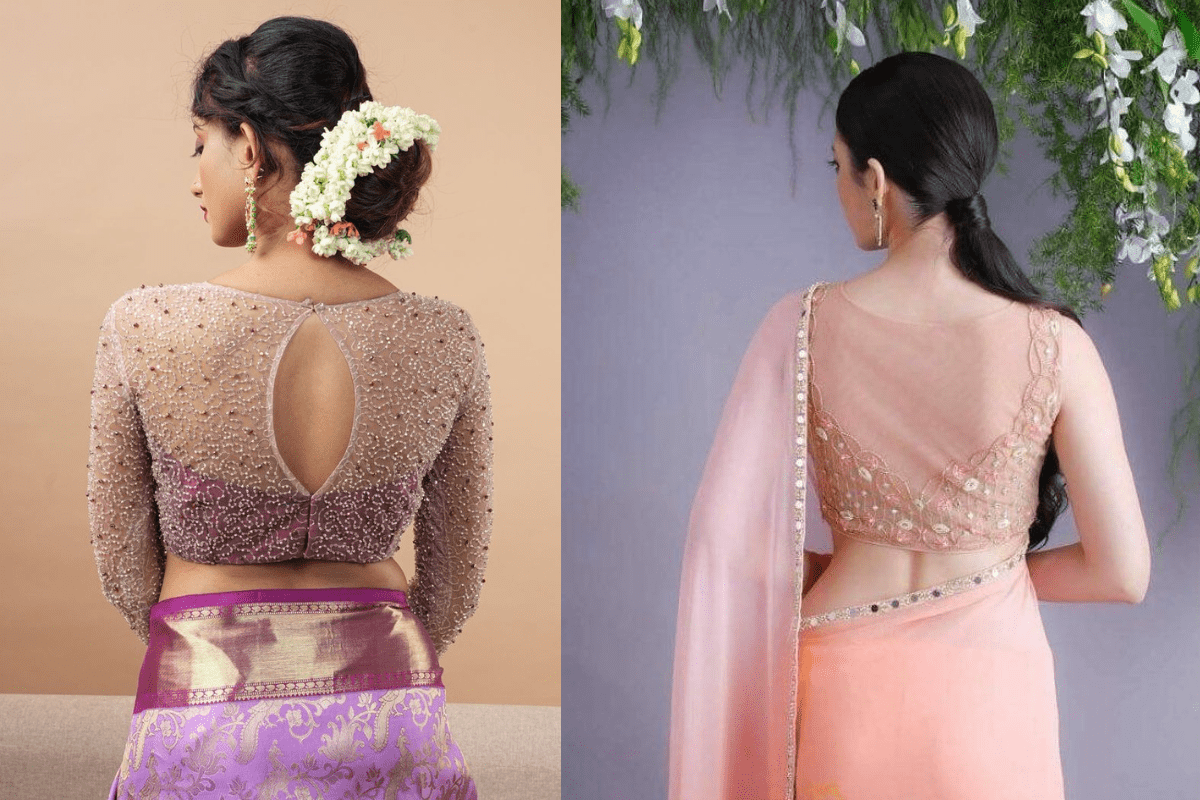 Sheer/Net Blouse Back Designs