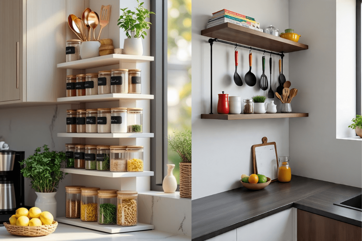 Small Kitchen Wall Rack Ideas