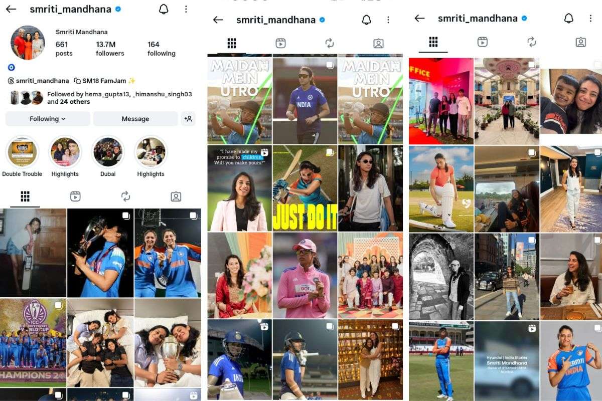 Smriti Mandhana Instagram