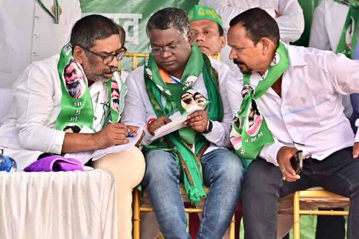 Somesh Soren with CM Hemant Soren