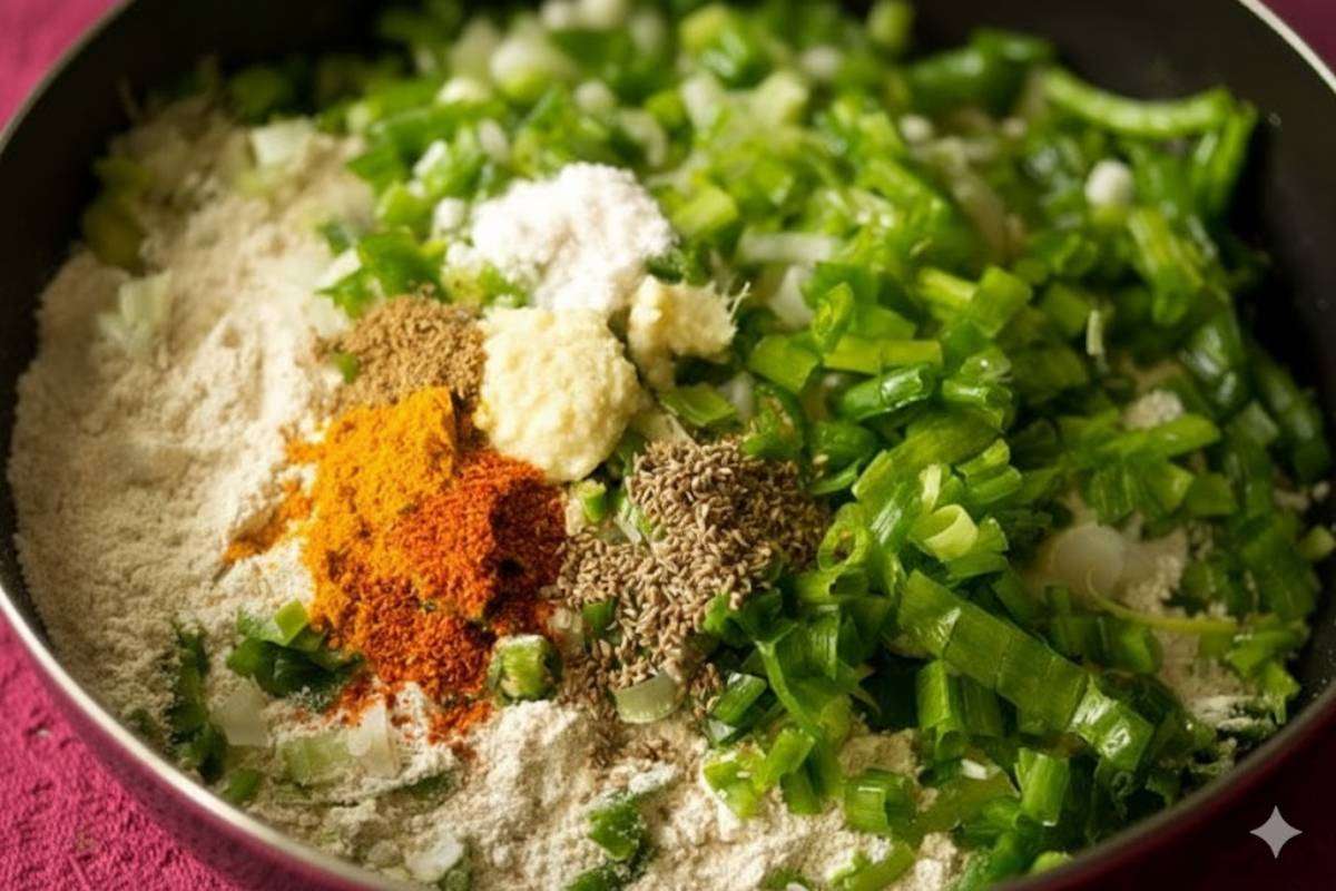 Spring Onion Paratha Recipe: बस 15 मिनट में बनाएं नरम-खुशबूदार स्प्रिंग अनियन पराठा - खाने वाले उंगलियां चाटते रह जाएंगे 1 Spring Onion Paratha Recipe Ingredients