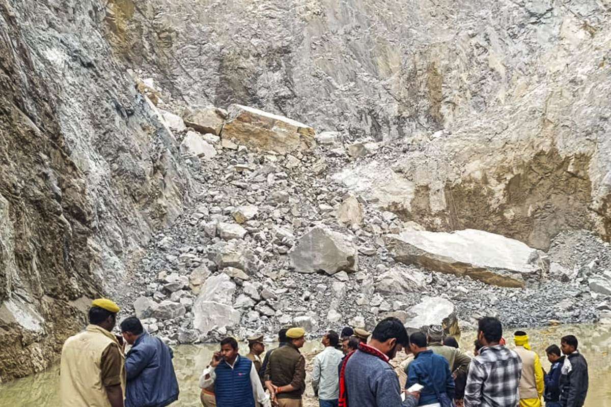 Stone Mine Collapses in UP Sonbhadra