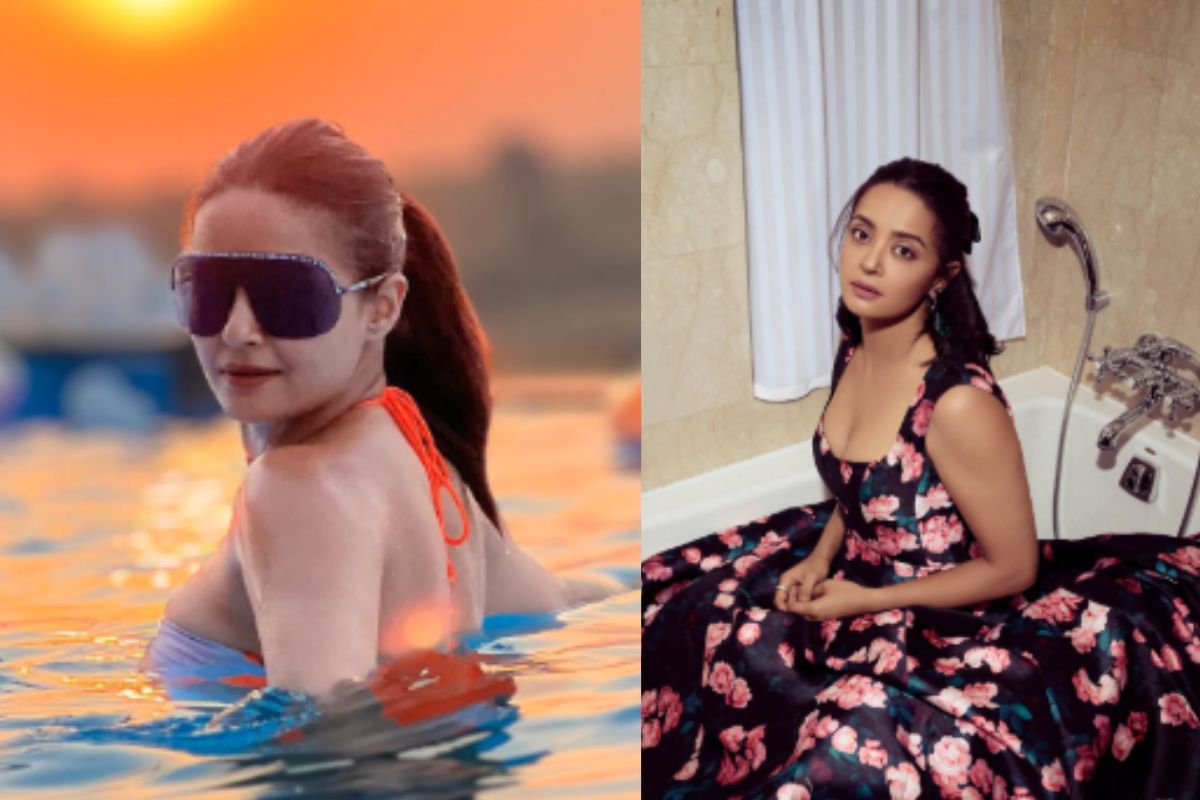 Surveen Chawla photoshoot in bathtub