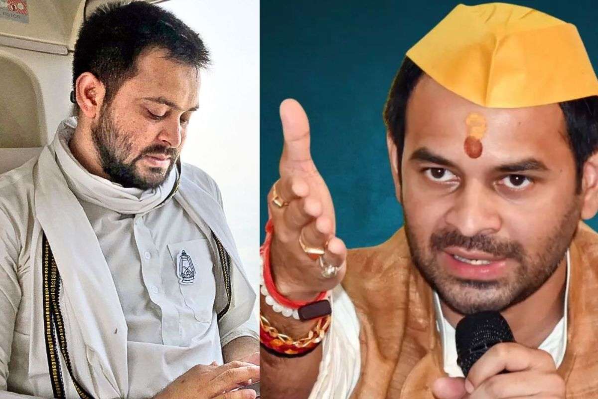 Tej Pratap's taunt on Tejashwi Yadav