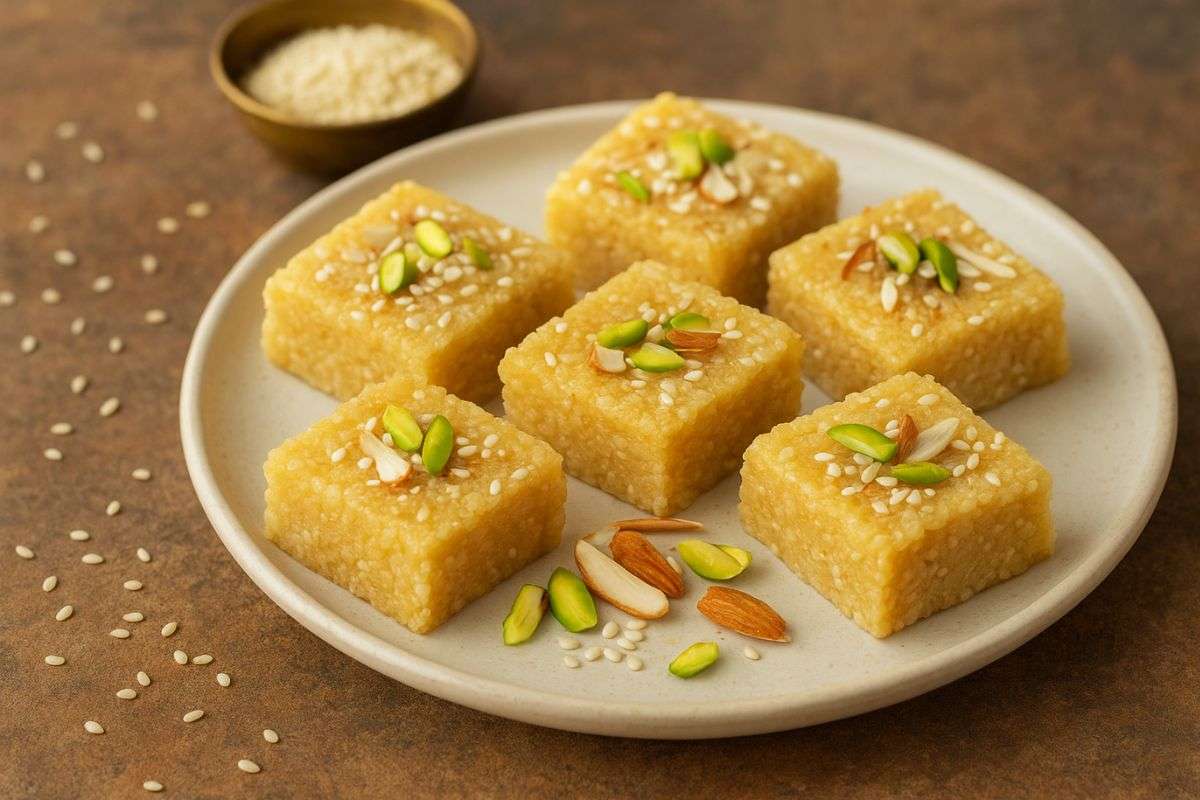 Til Mawa Barfi Recipe