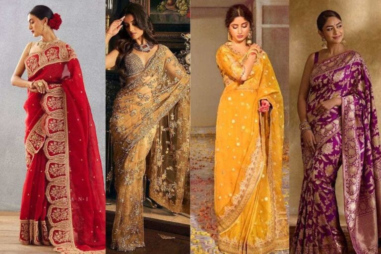 Trending Saree Designs: शादी के बाद रिसेप्शन में छा जाएं इन ट्रेंडी ब्राइडल साड़ियों के साथ, यहां देखें लेटेस्ट कलेक्शन