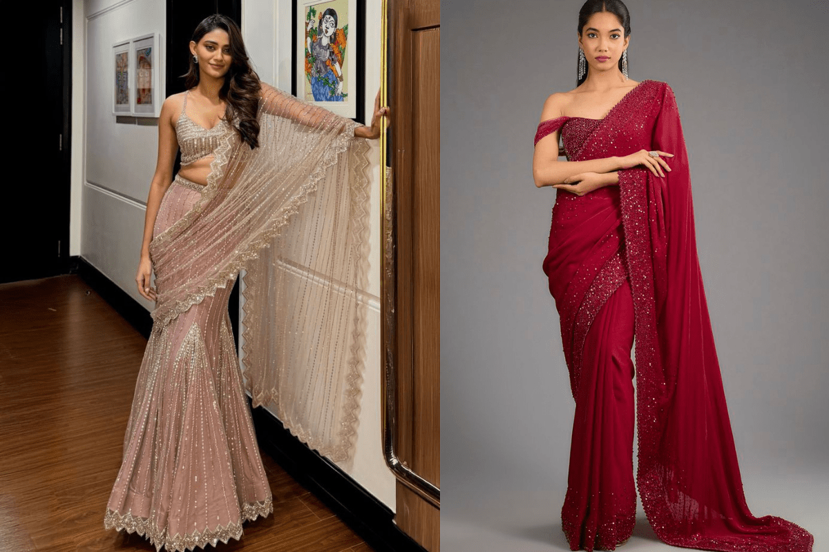 Trendy Sequin Saree StyleTrendy Sequin Saree Style