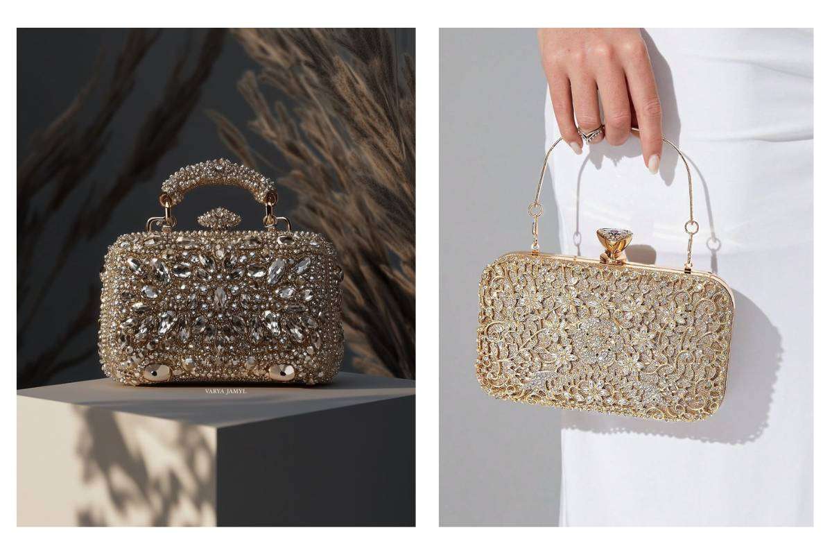 Bridal Purse And Clutches Ideas: बैचलरेट पार्टी से लेकर रिसेप्शन के लिए - दुल्हन के पास होने चाहिए ये 3 स्टाइलिश पर्स और क्लचेस 3 Trendy Stone Bided Clutches For Brides