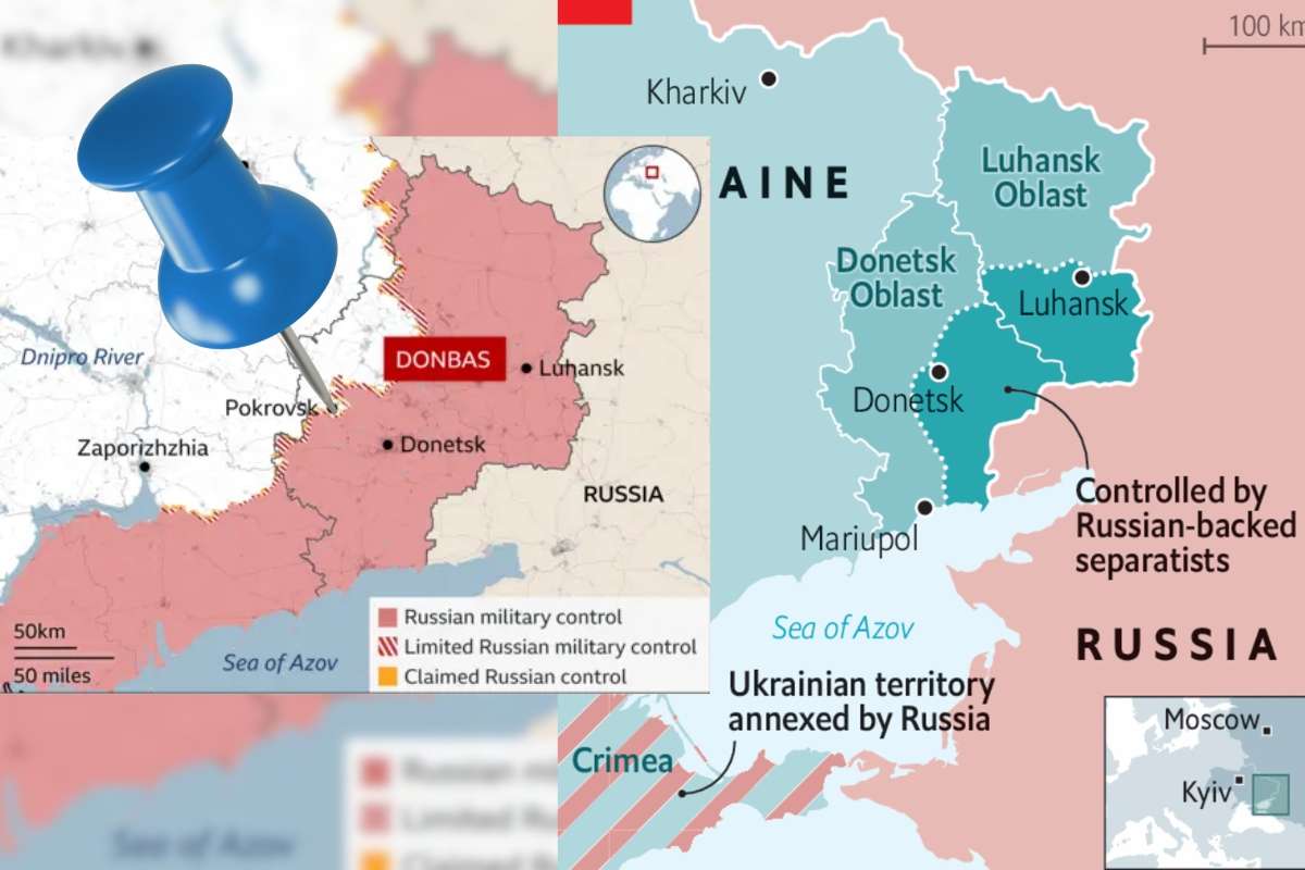 Ukraine Russia Map In Donbas Region 1 1