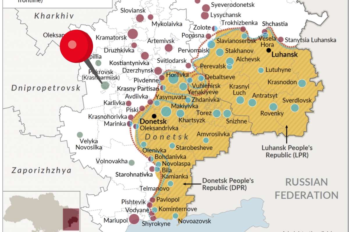 Ukraine Russia Map In Donbas Region 3