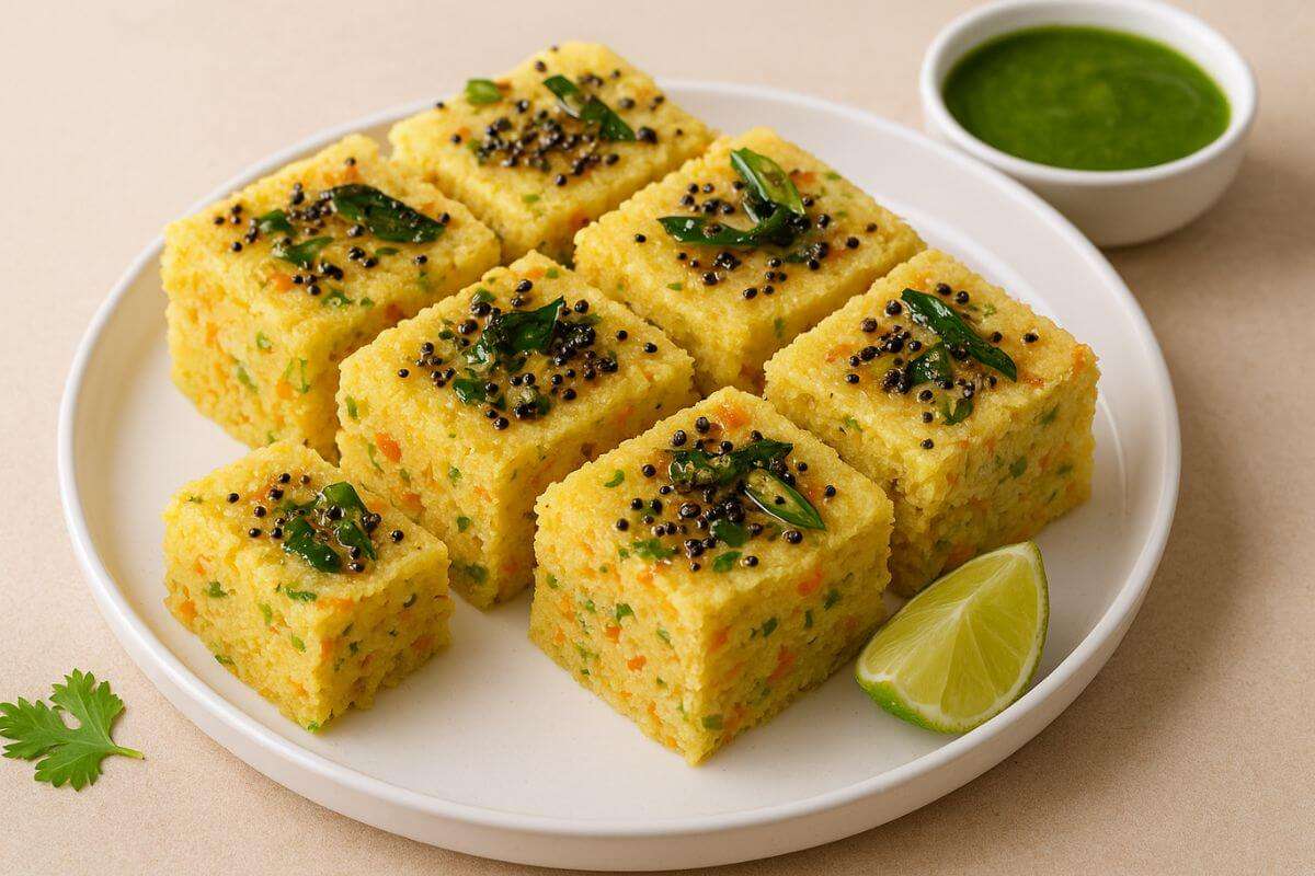 Vegetable Suji Dhokla Recipe