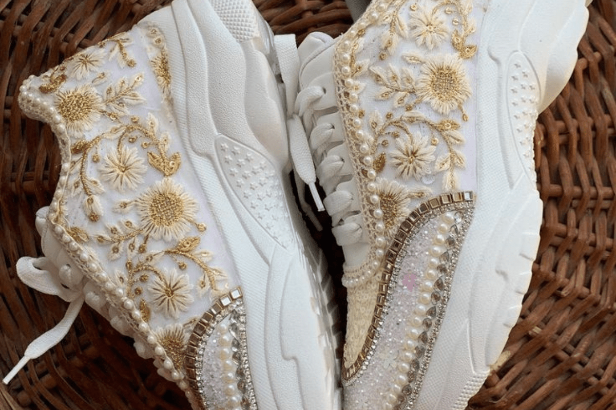 White Bridal Sneakers For All Wedding Outfits