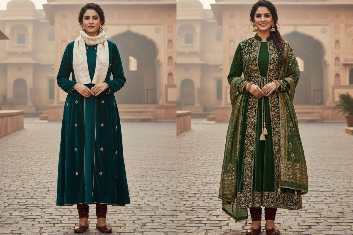 Jacket Style Kurti Design