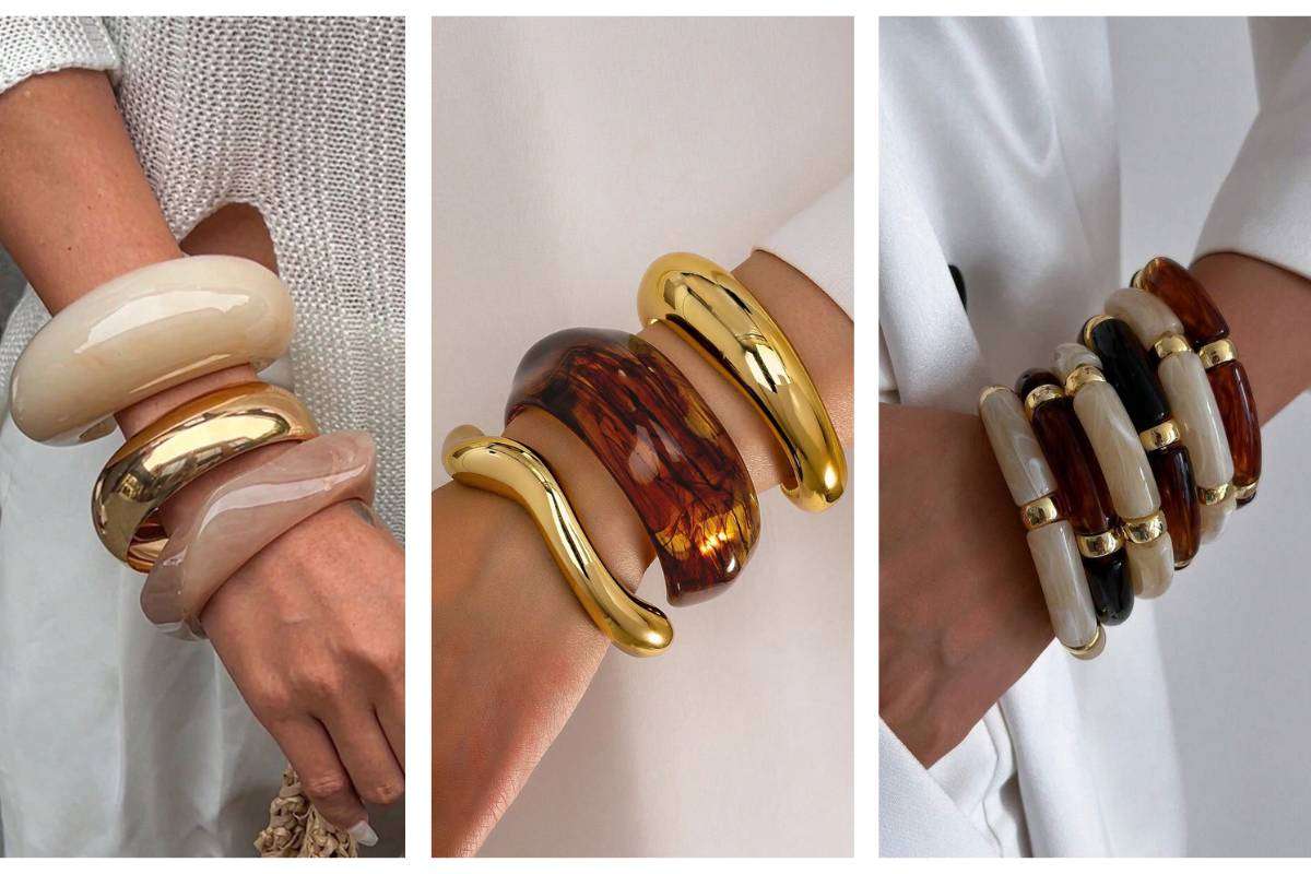 Wooden &Amp; Resin Boho Bangles Design