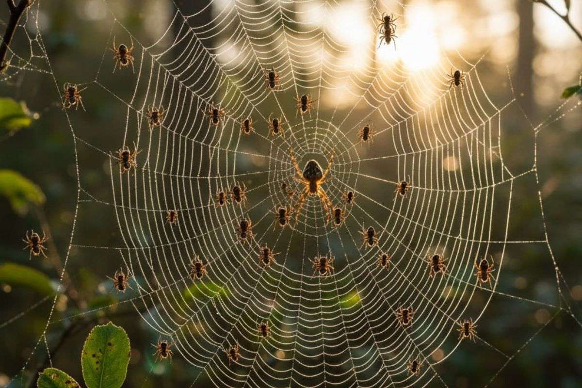 World Largest Spider web Found In Europe/ Ai Image