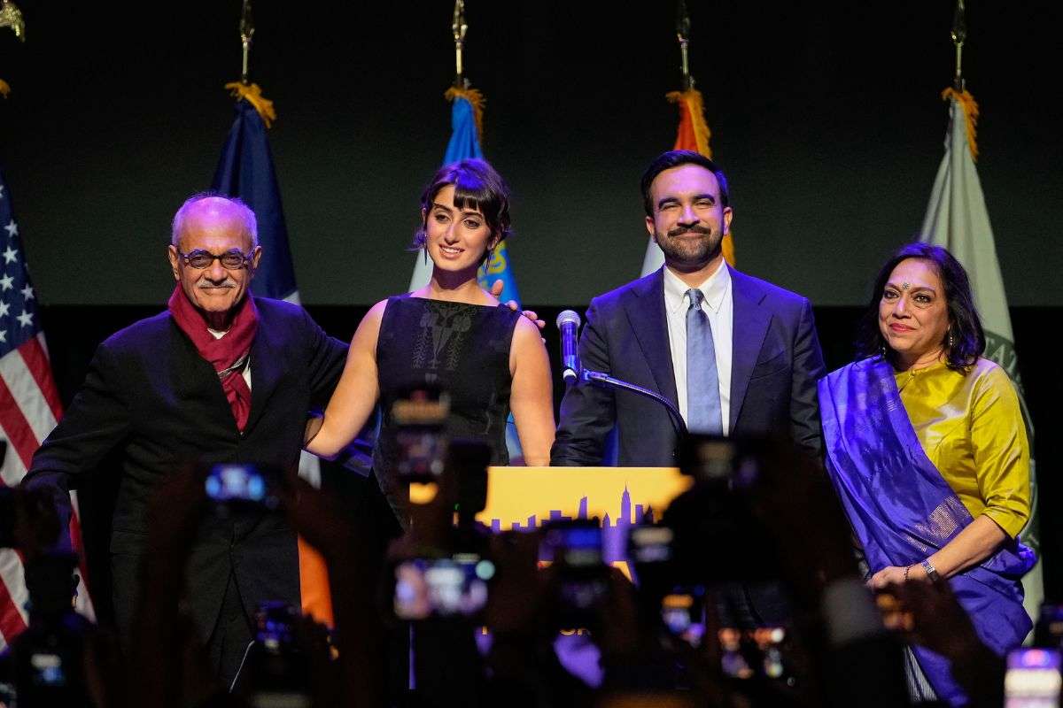 Zohran Mamdani marks historic NYC win walking off to Dhoom Machale