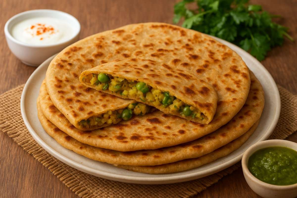 aloo matar paratha recipe