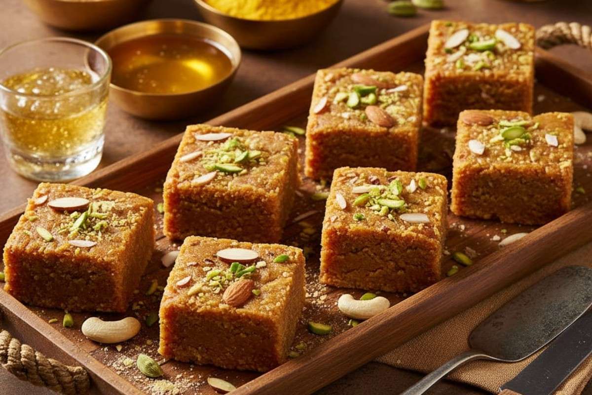 atta besan barfi recipe