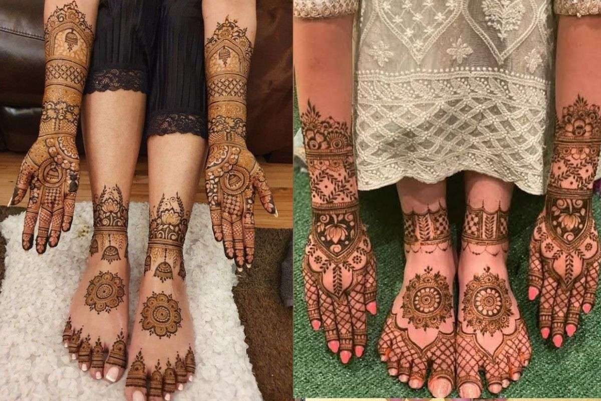 bridal mehndi feet