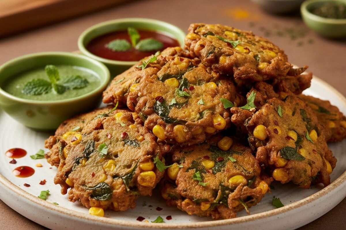 corn palak pakora