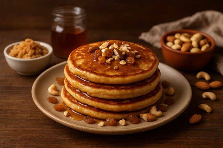 Gud Suji Pancake Recipe: बिना मैदा-चीनी के तैयार करें सॉफ्ट और टेस्टी पैनकेक, गुड़ और सूजी से बनाएं परफेक्ट हेल्दी ब्रेकफास्ट