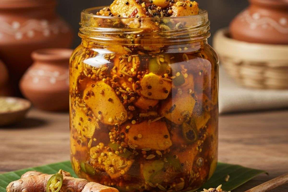 kacchi haldi ka achar