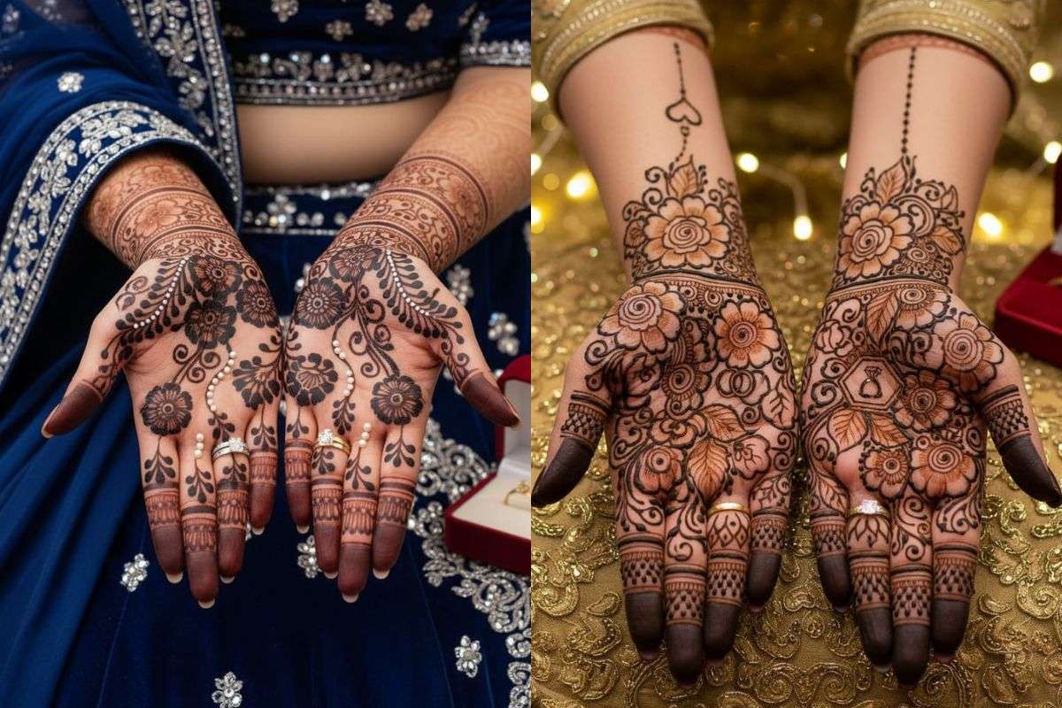 mehndi design for engagment bride