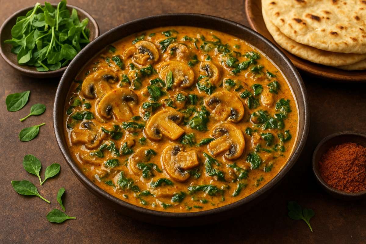 methi mushroom masala