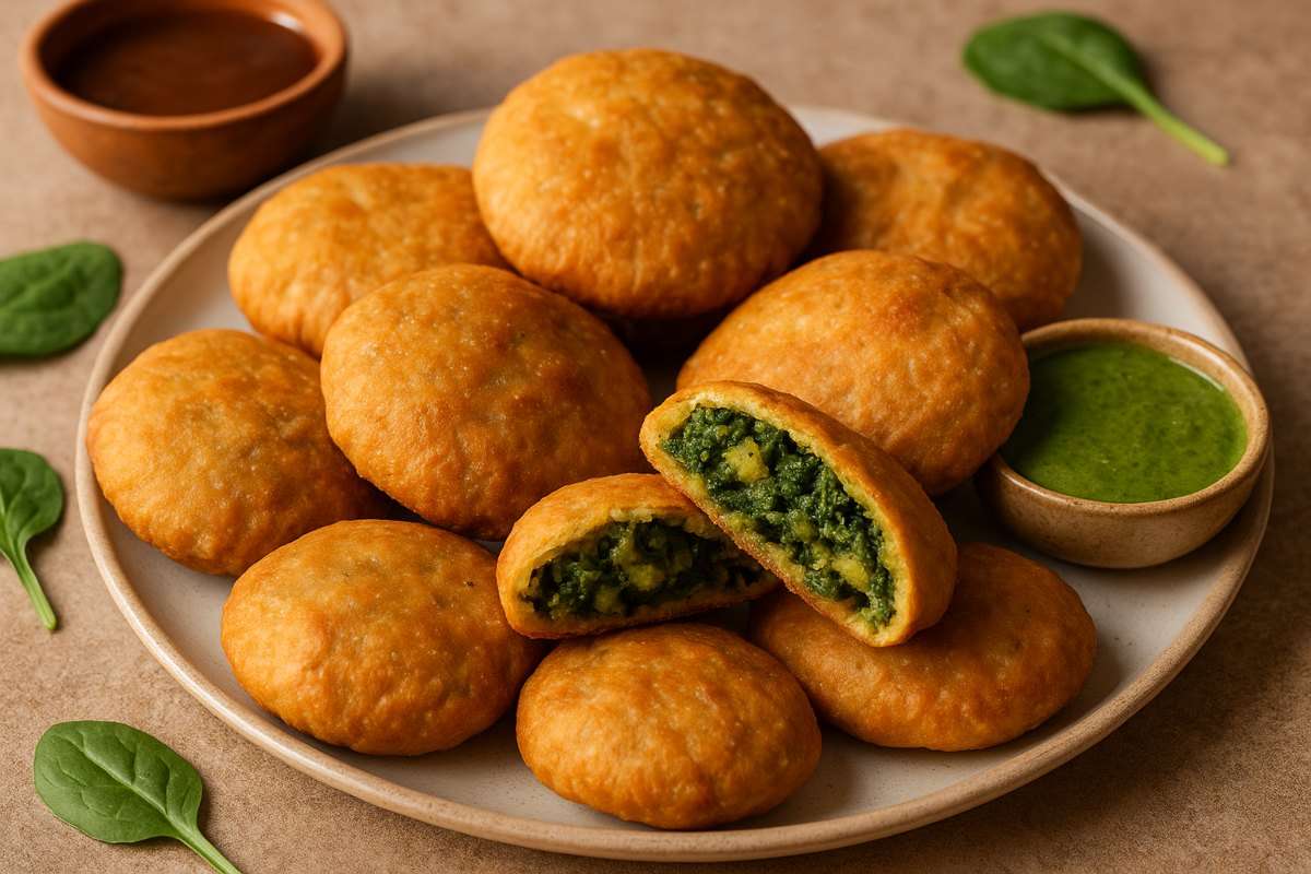 palak kachori recipe