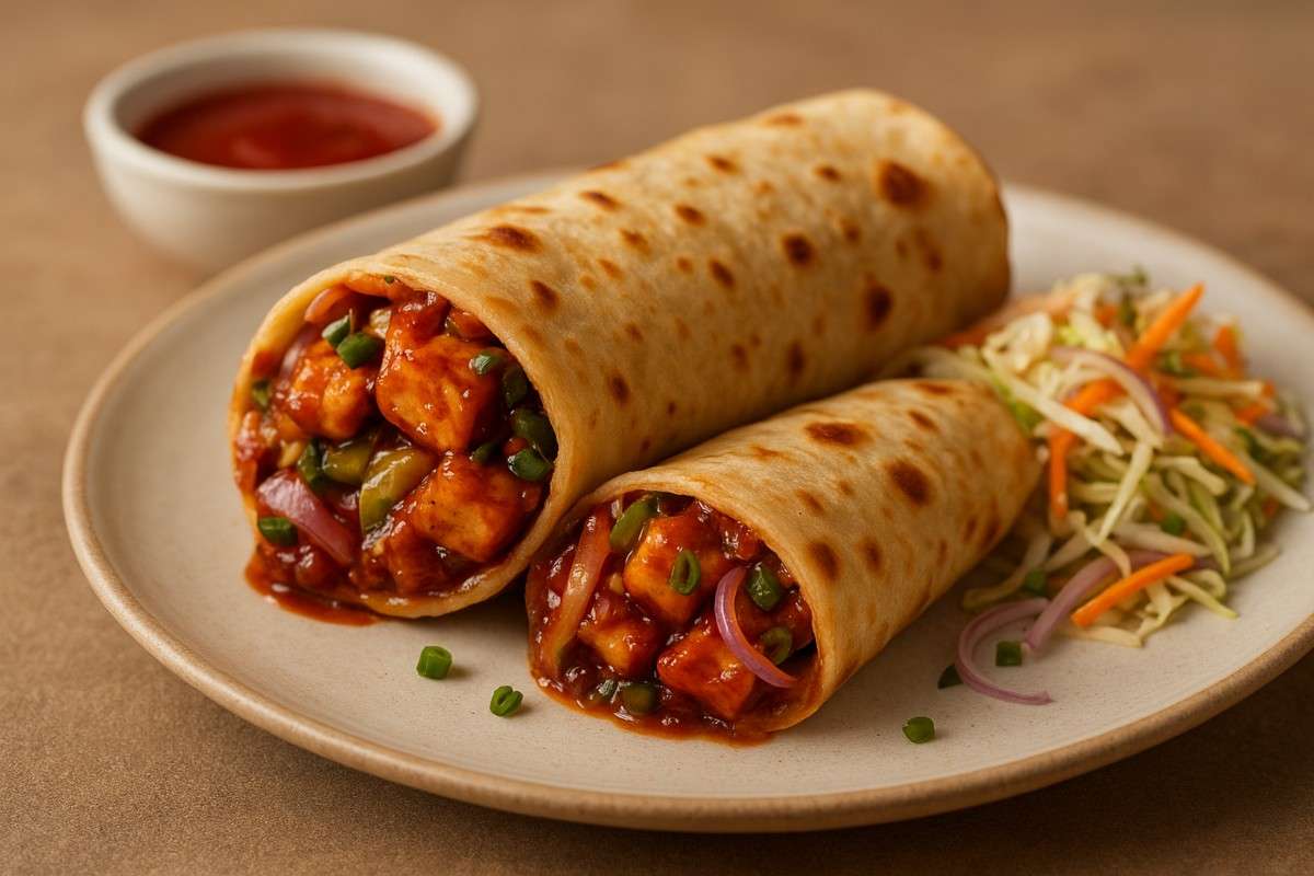 paneer manchurian roll