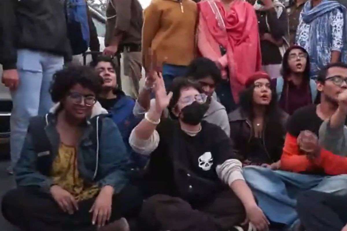 protest at India Gate