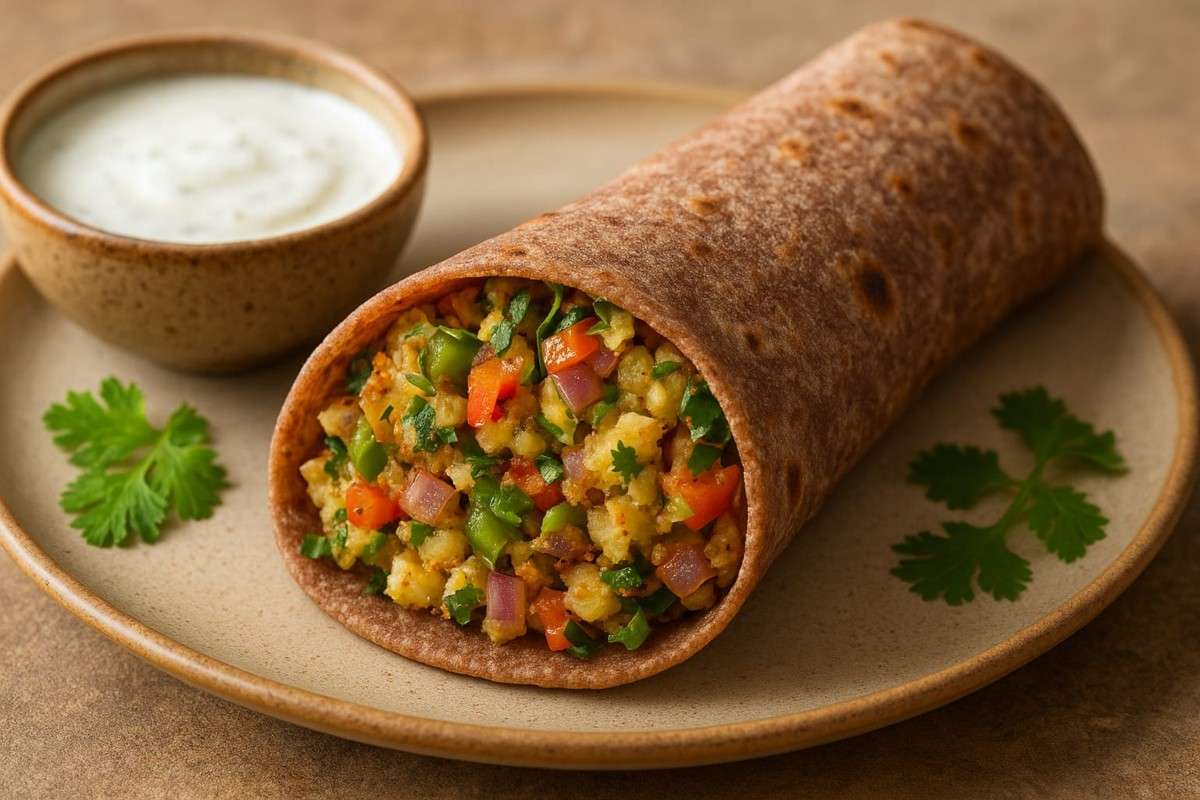 ragi paratha roll