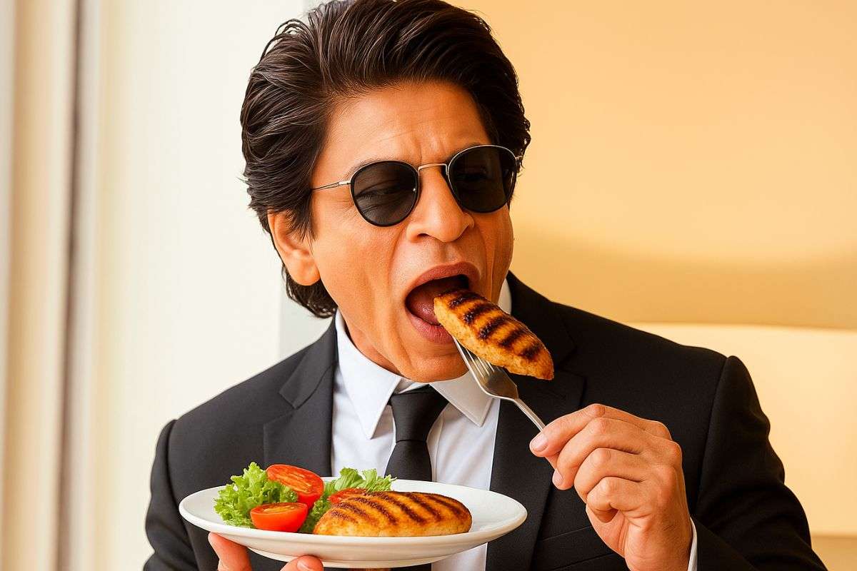 shahrukh khan enjoying his favorite food