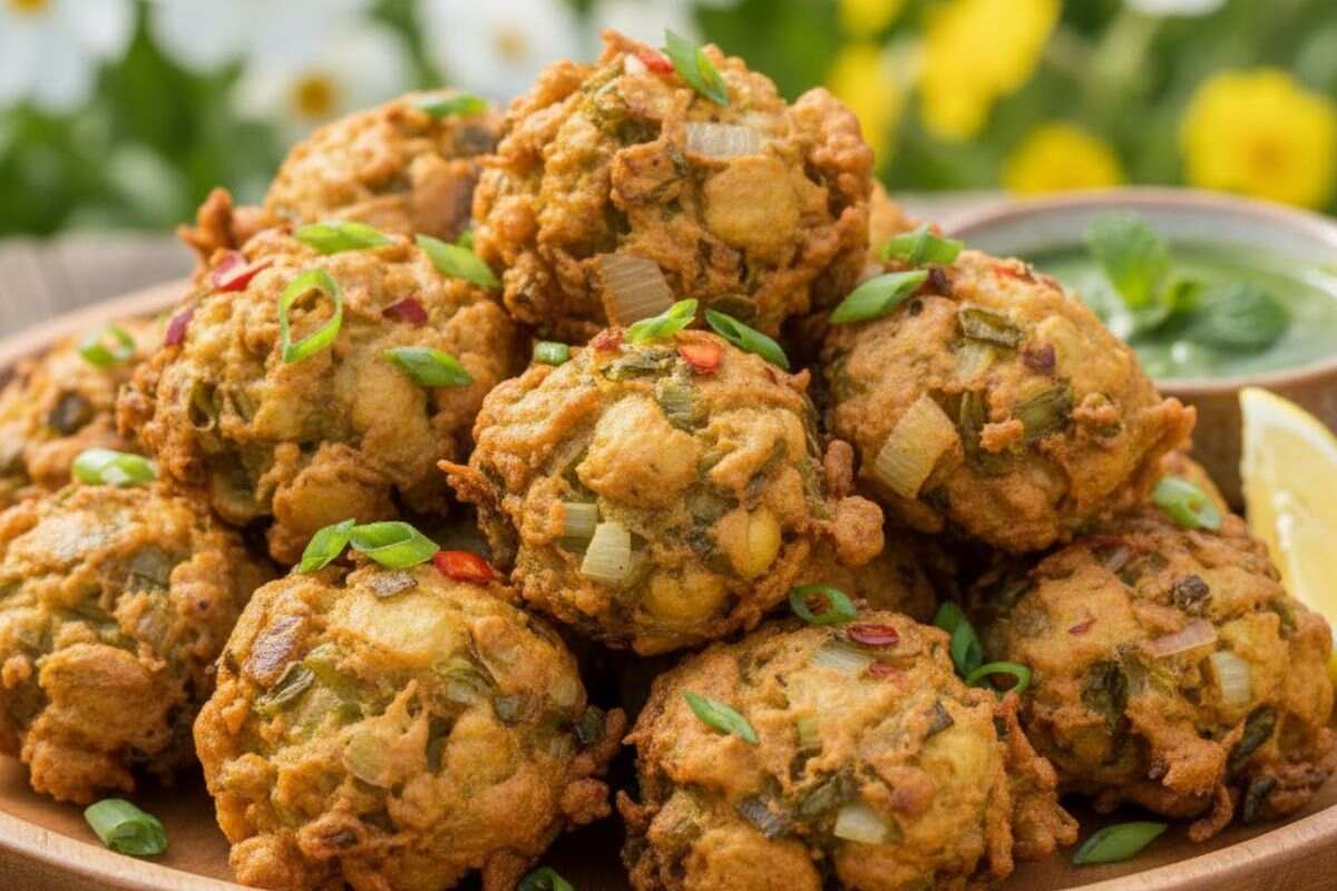 spring onion pakora