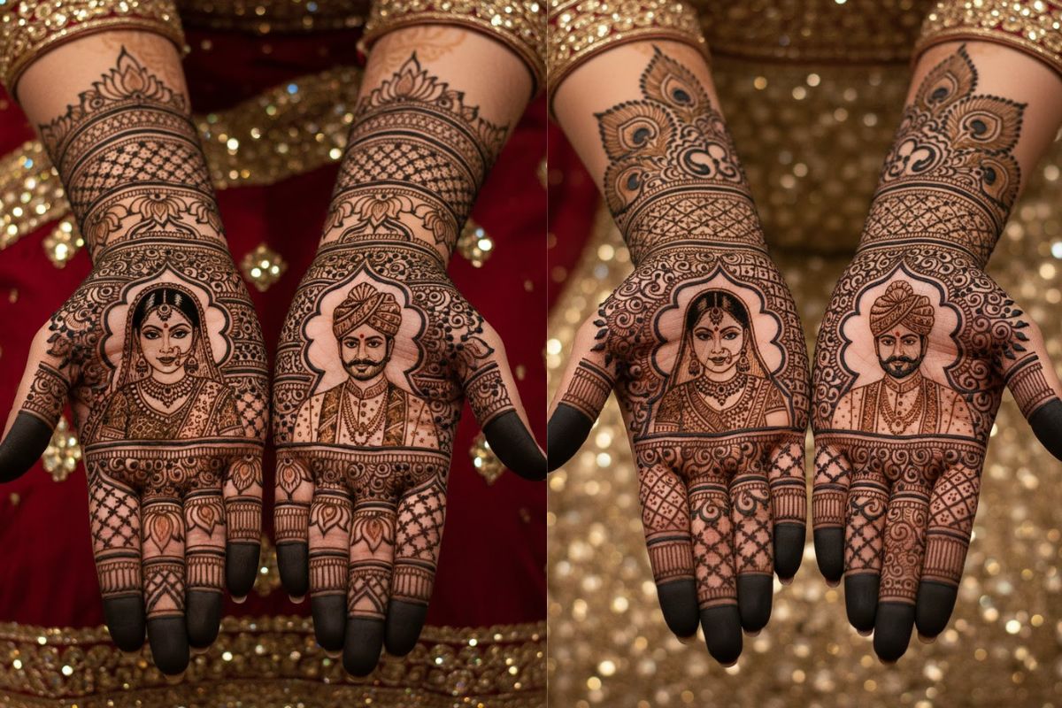 AI Dulha Dulhan Mehndi Design