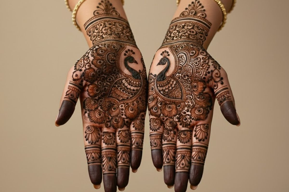 Mehndi Design: दुल्हन की सहेलियां ट्राई करें ये Ai मॉडर्न एंड ट्रेंडी मेहंदी डिजाइन, खूबसूरती में लग जाएंगे चार चांद 6 Ai Peacock Mehndi Design